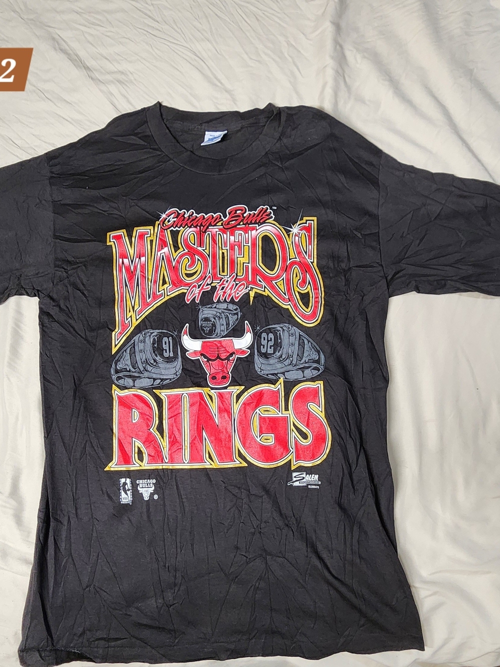 Chicago Bulls Black "Masters of the Rings" Graphic Tee
